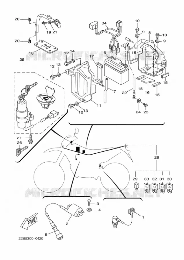 ELECTRISCH 1 Yamaha MOTO 125 2011 WR-R  WR125R