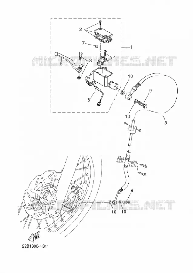 REMPOMP VOOR Yamaha MOTO 125 2011 WR-R  WR125R