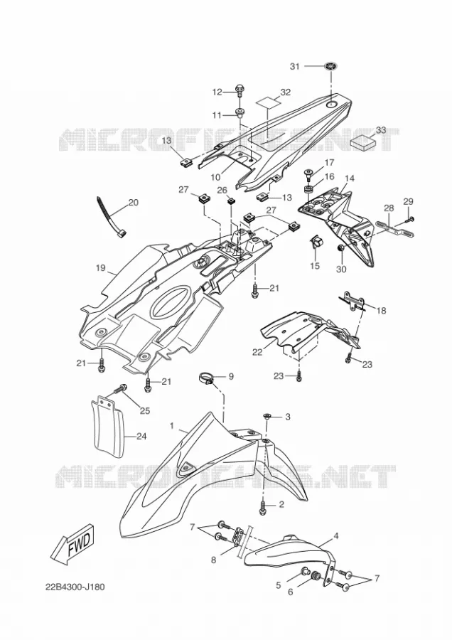 SPATBORD Yamaha MOTO 125 2011 WR-X  WR125X