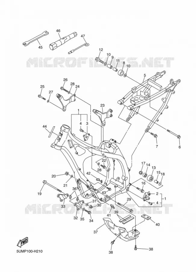 FRAME Yamaha MOTO 250 2011 WRF  WR250F