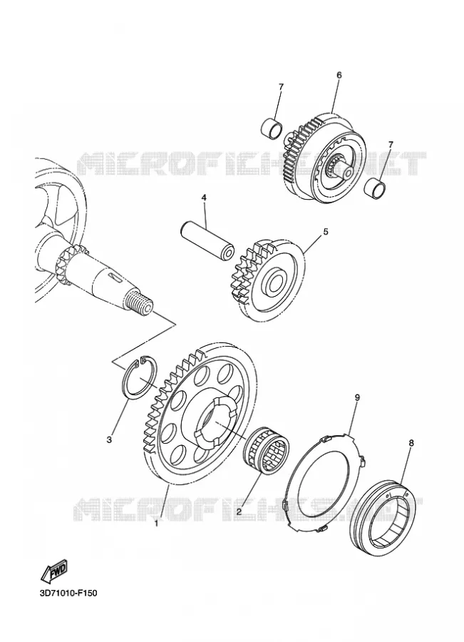 STARTMOTOR KOPPELINGS Yamaha MOTO 250 2011 WR-R  WR250R