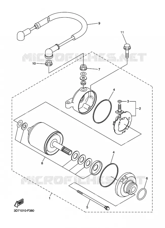 STARTMOTOR Yamaha MOTO 250 2011 WR-R  WR250R