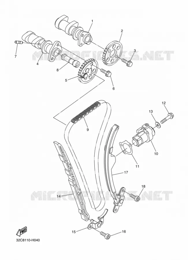 NOKKENAS / KETTING Yamaha MOTO 250 2011 WR-R  WR250R