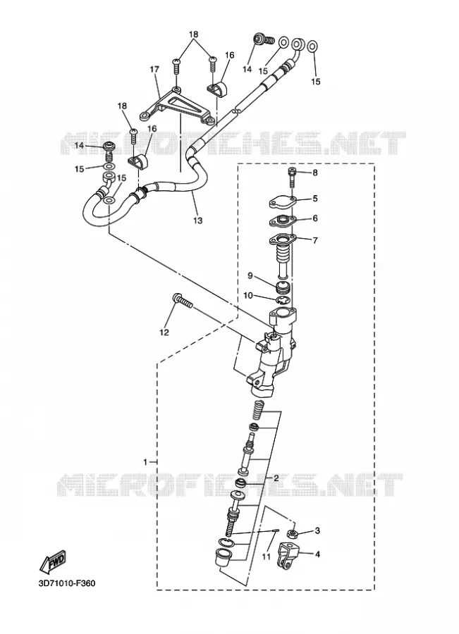 REMPOMP ACHTER Yamaha MOTO 250 2011 WR-R  WR250R