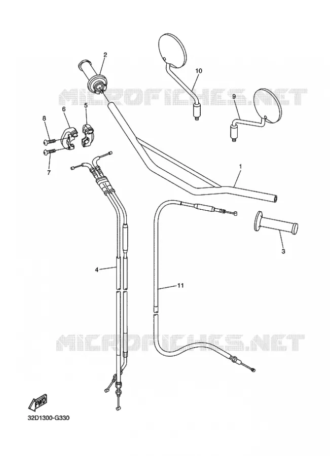 STUUR / KABEL Yamaha MOTO 250 2011 WR-R  WR250R