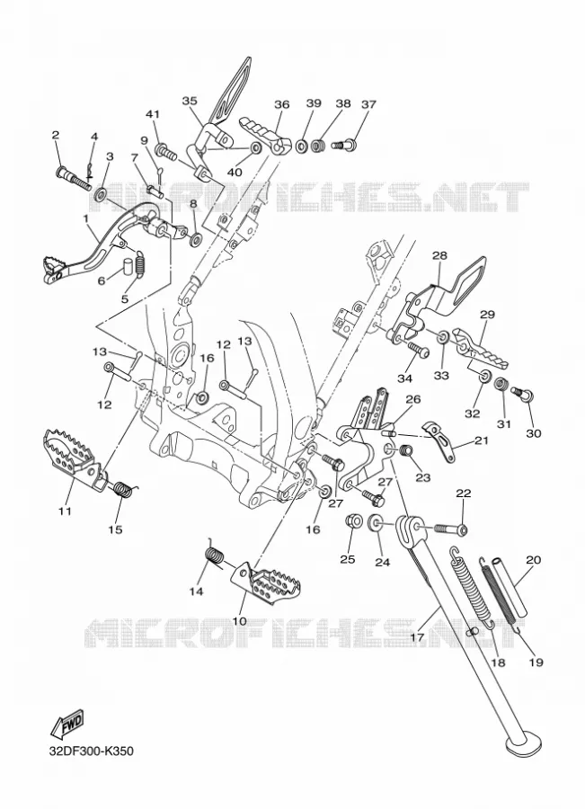 STANDAARD / VOETSTEUN Yamaha MOTO 250 2011 WR-R  WR250R