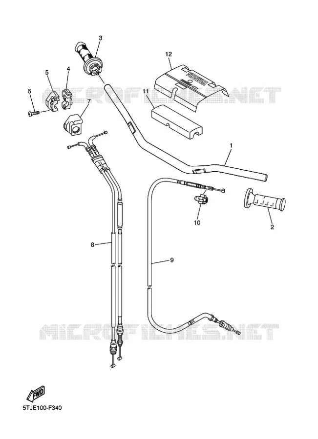 STUUR / KABEL Yamaha MOTO 450 2011 WRF  WR450F