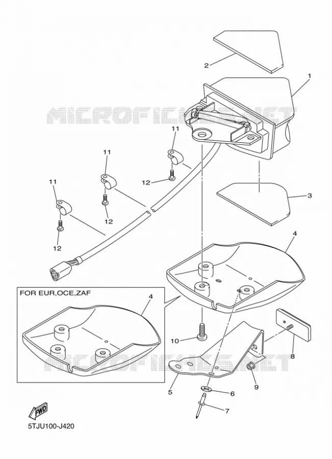 ACHTERLICHT Yamaha MOTO 450 2011 WRF  WR450F