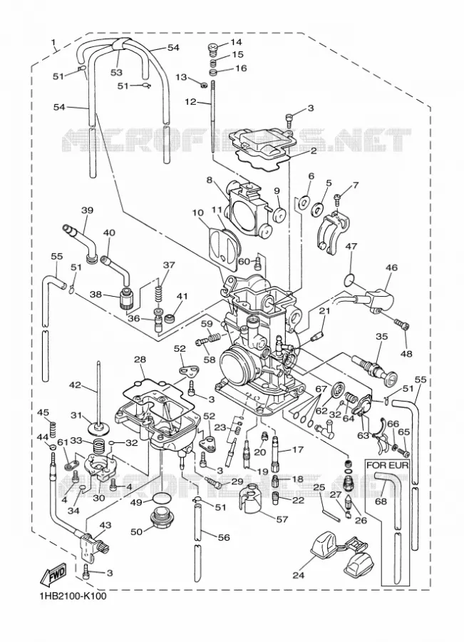CARBURATEUR  Yamaha MOTO 450 2011 WRF  WR450F
