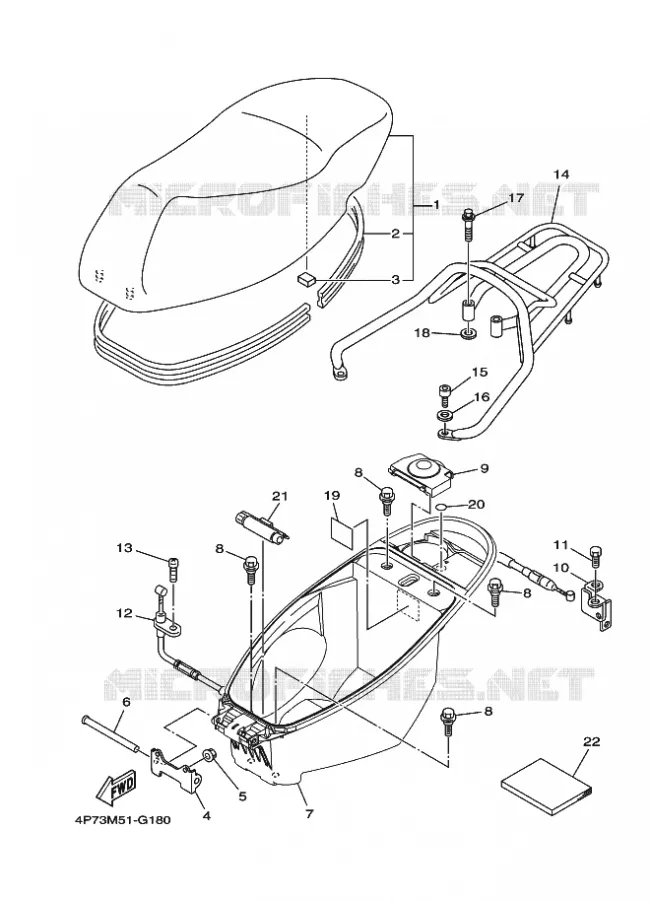 SELLE Yamaha SCOOTER 125 2011 VITY  XC125E