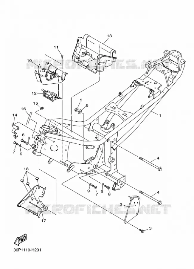 FRAME Yamaha MOTO 600 2011 XJ6  XJ6FA