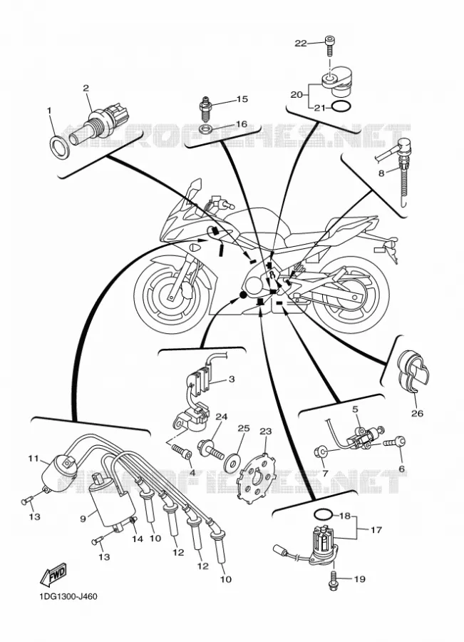ELECTRISCH 1 Yamaha MOTO 600 2011 XJ6  XJ6FA