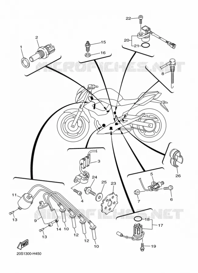 ELECTRISCH 1 Yamaha MOTO 600 2011 XJ6  XJ6N