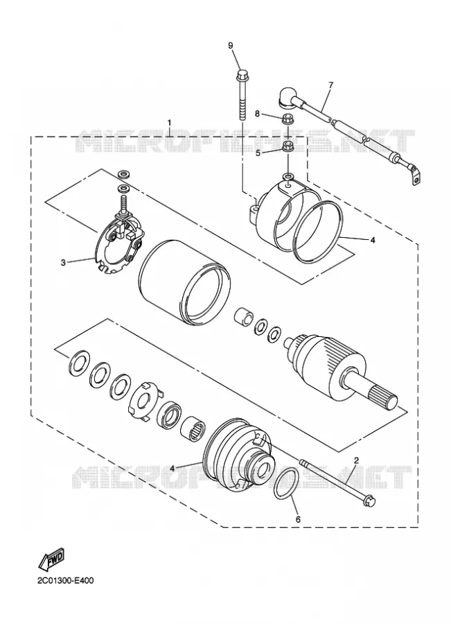 STARTMOTOR Yamaha MOTO 600 2011 XJ6 ABS  XJ6NA