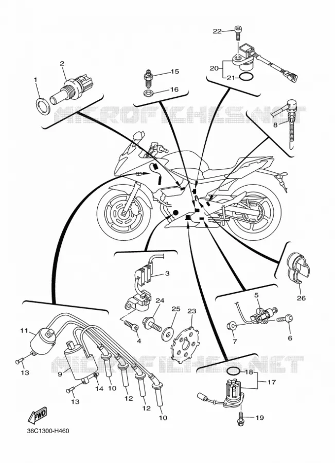 ELECTRISCH 1 Yamaha MOTO 600 2011 XJ6  XJ6S