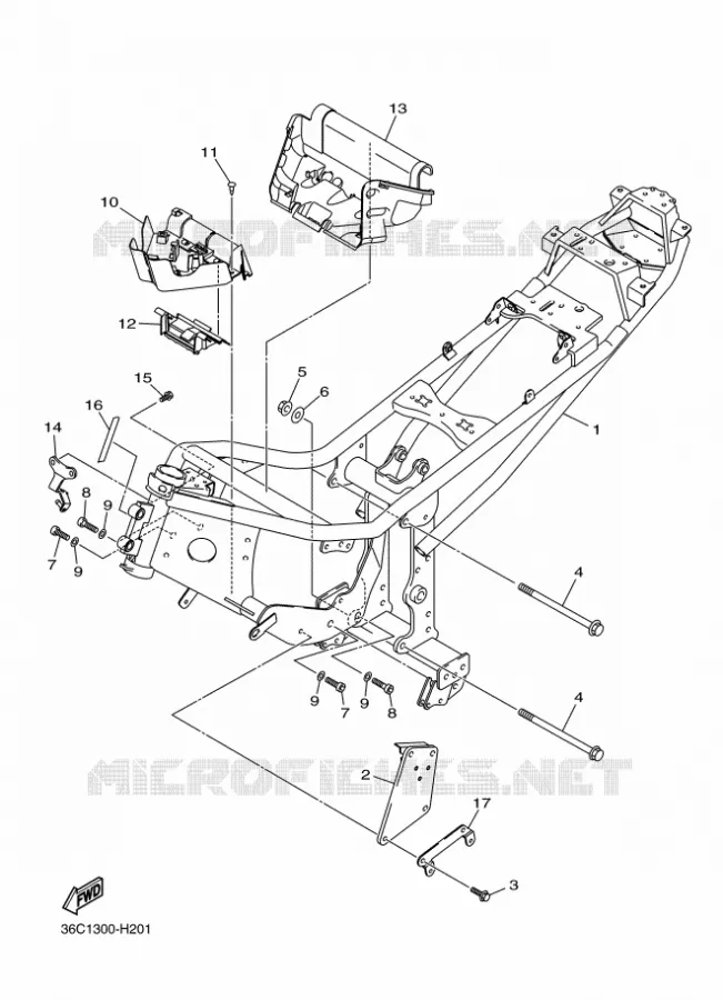 FRAME Yamaha MOTO 600 2011 XJ6  XJ6S