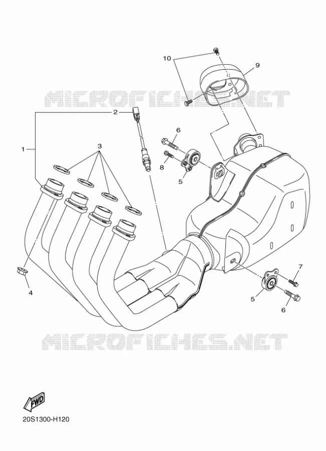 UITLAAT Yamaha MOTO 600 2011 XJ6  XJ6SA
