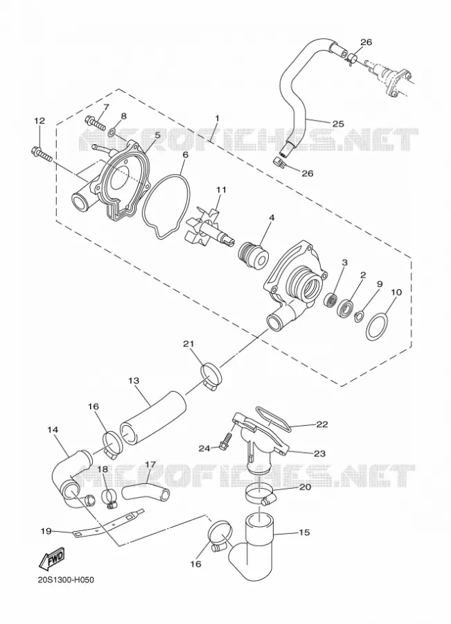 WATERPOMP / SLANGEN Yamaha MOTO 600 2011 XJ6  XJ6SA