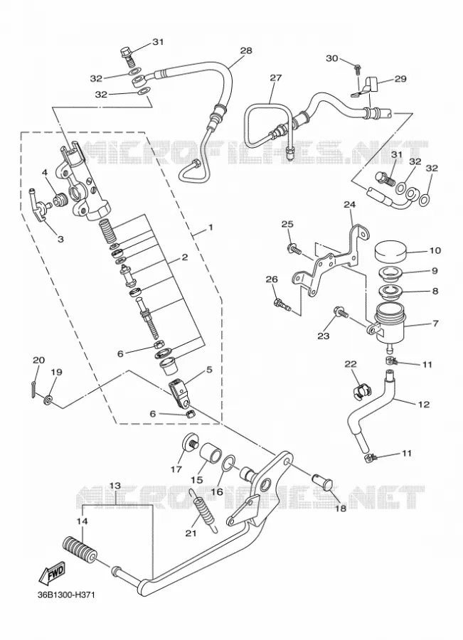 REMPOMP ACHTER Yamaha MOTO 600 2011 XJ6  XJ6SA