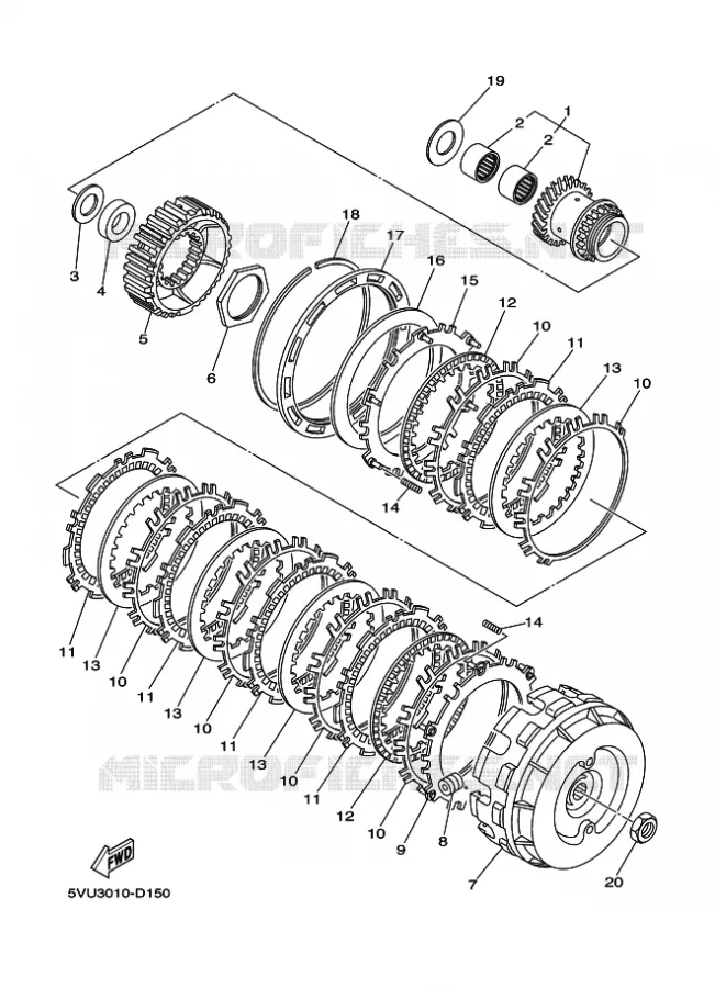 STARTMOTOR KOPPELINGS Yamaha SCOOTER 500 2011 TMAX  XP500 TMAX