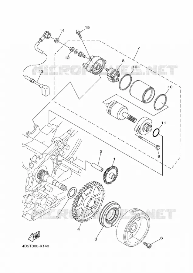 STARTMOTOR Yamaha SCOOTER 500 2011 TMAX ABS  XP500A TMAX