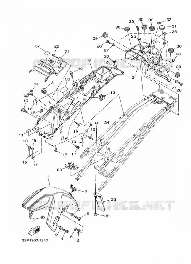 SPATBORD Yamaha MOTO 1200 2011 XTZ SUPER TENERE  XT1200Z