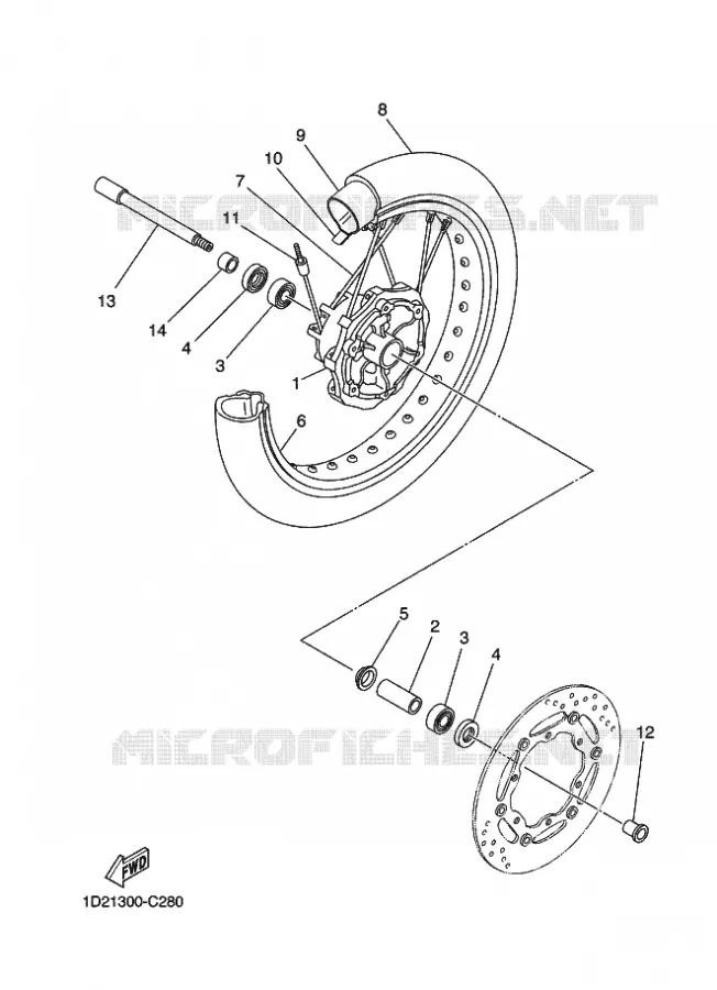 VOORWIEL Yamaha MOTO 660 2011 XTX  XT660X