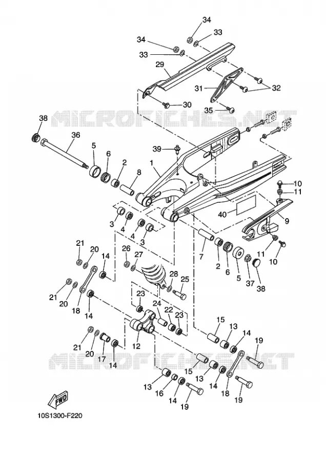 ACHTERBRUG Yamaha MOTO 660 2011 XTX  XT660X