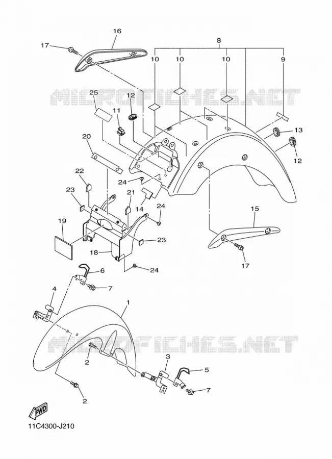 SPATBORD Yamaha MOTO 1300 2011 MIDNIGHT STAR  XVS1300A