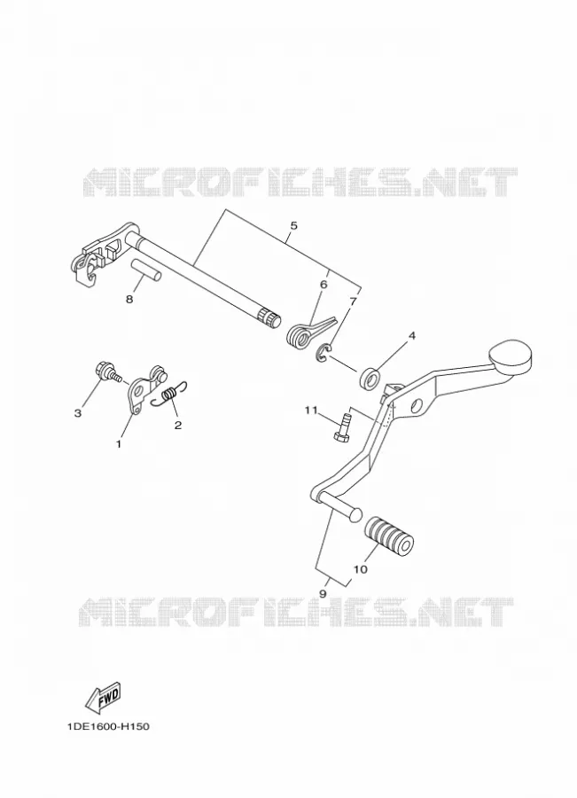 SCHAKEL STANG / PEDAAL Yamaha MOTO 110 2011 Autres modeles  YD110S CRUX