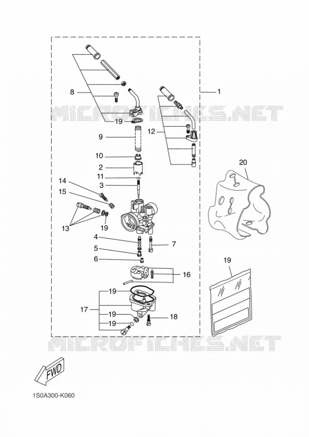 CARBURATEUR  Yamaha SCOOTER 50 2011 SLIDER STUNT  EW50N SLIDER