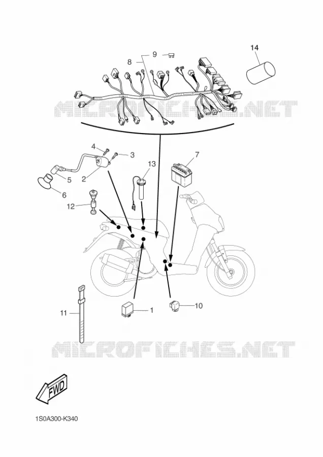 ELECTRISCH 2 Yamaha SCOOTER 50 2011 SLIDER STUNT  EW50N SLIDER