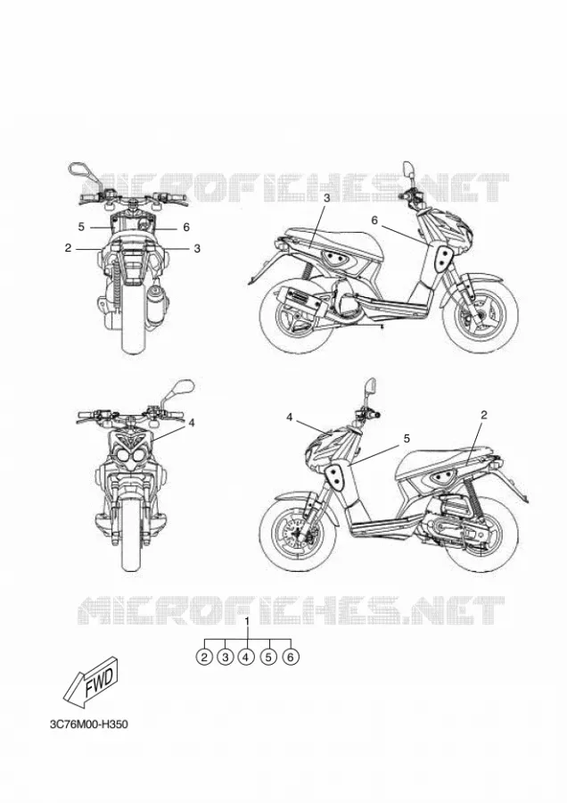 STICKER Yamaha SCOOTER 50 2011 STUNT NAKED  EW50N STUNT NAKED
