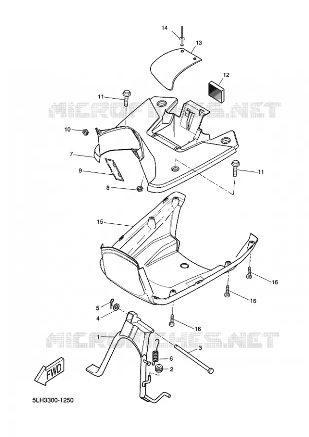 STANDAARD / VOETSTEUN Yamaha SCOOTER 50 2011 STUNT NAKED  EW50N STUNT NAKED