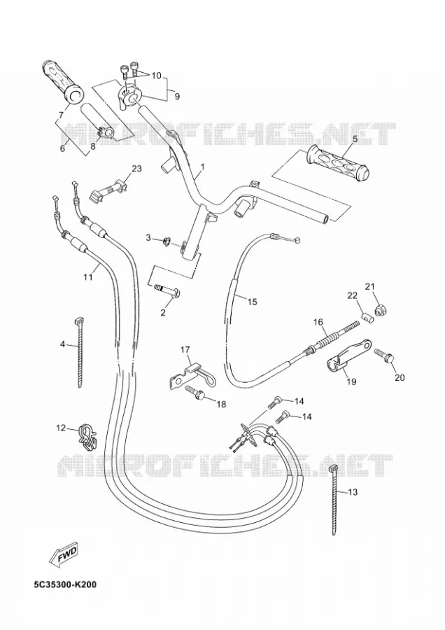 STUUR / KABEL Yamaha SCOOTER 50 2011 NEOS 4T  YN50F NEO'S