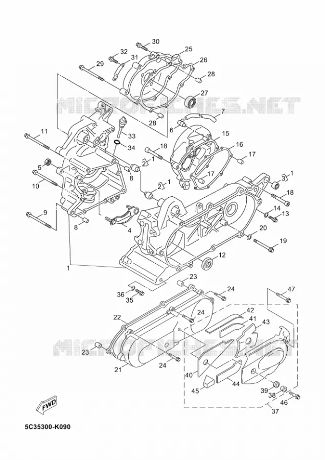 CARTERDELEN Yamaha SCOOTER 50 2011 OVETTO 4T UBS  YN50F OVETTO 50 4ST UBS