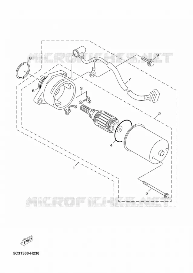 STARTMOTOR Yamaha SCOOTER 50 2011 OVETTO 4T UBS  YN50F OVETTO 50 4ST UBS