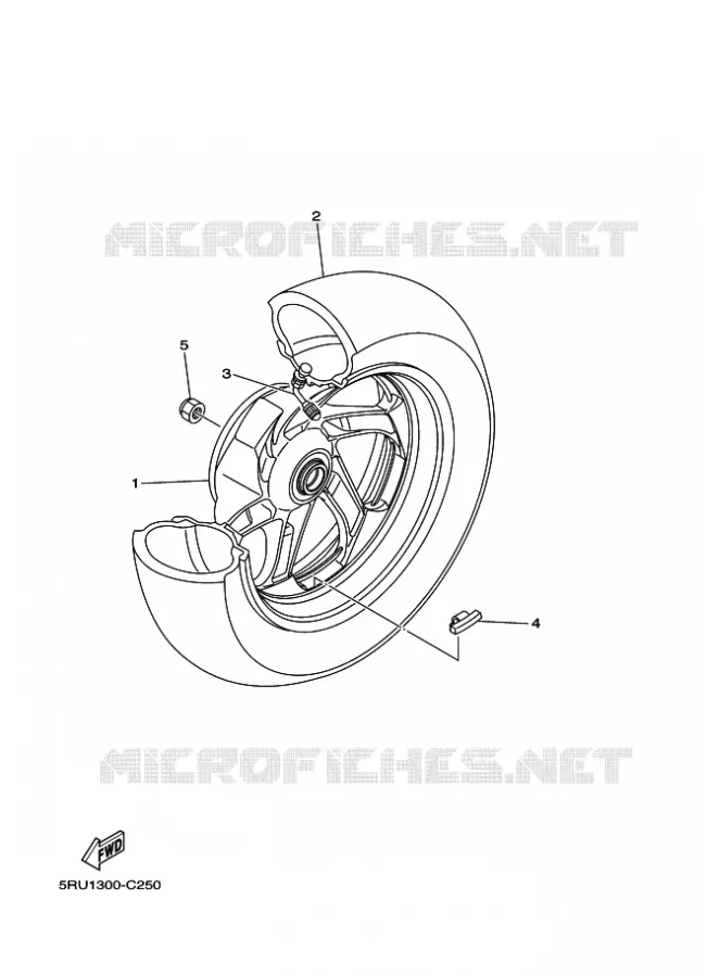 ACHTERWIEL Yamaha SCOOTER 400 2011 MAJESTY  YP400