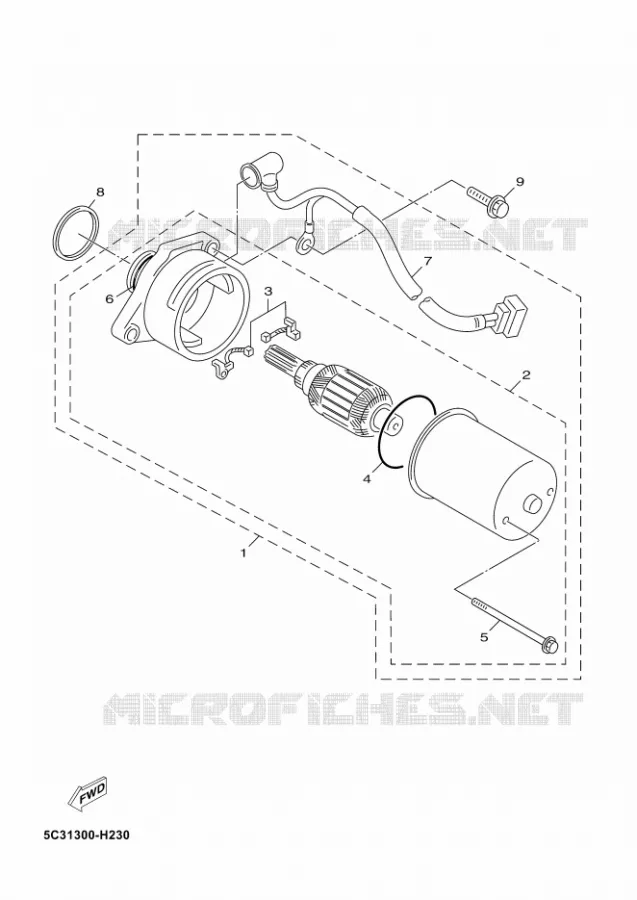 STARTMOTOR Yamaha SCOOTER 50 2011 OVETTO LA POSTE  YN50FT OVETTO LA POSTE