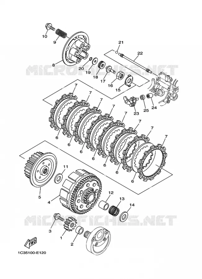 STARTMOTOR KOPPELINGS Yamaha MOTO 125 2011 YZ  YZ125