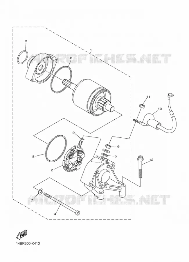 STARTMOTOR Yamaha MOTO 1000 2011 R1  YZF-R1 R1