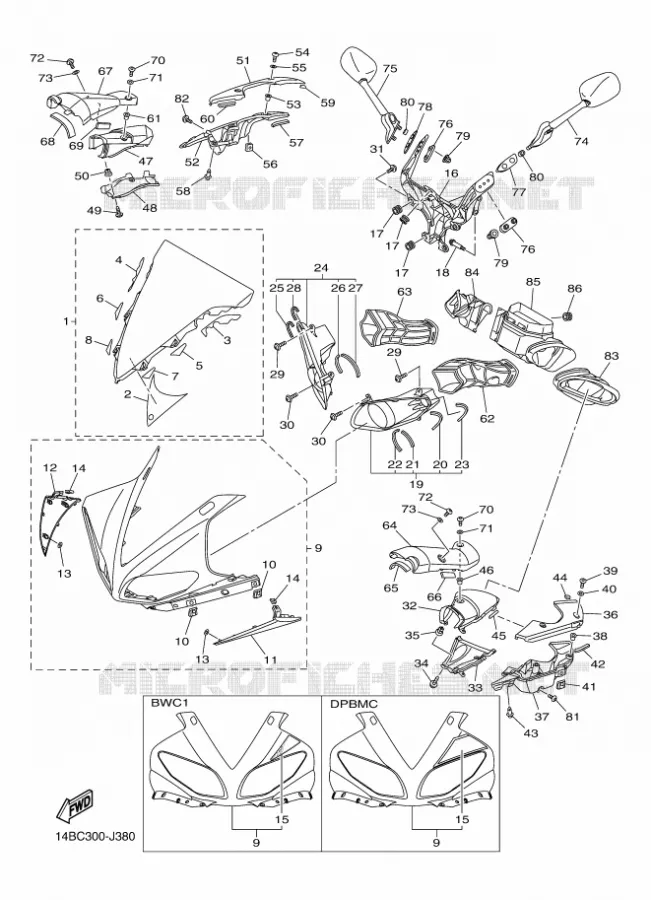 KAP 1 Yamaha MOTO 1000 2011 R1  YZF-R1 R1
