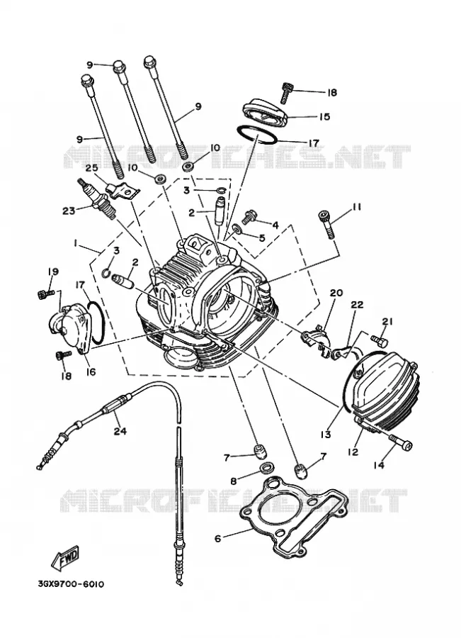 CILINDERKOP Yamaha MOTO 200 2012 AG  AG200F