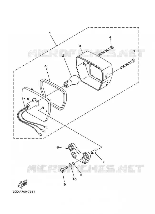 ACHTERLICHT Yamaha MOTO 200 2012 AG  AG200F