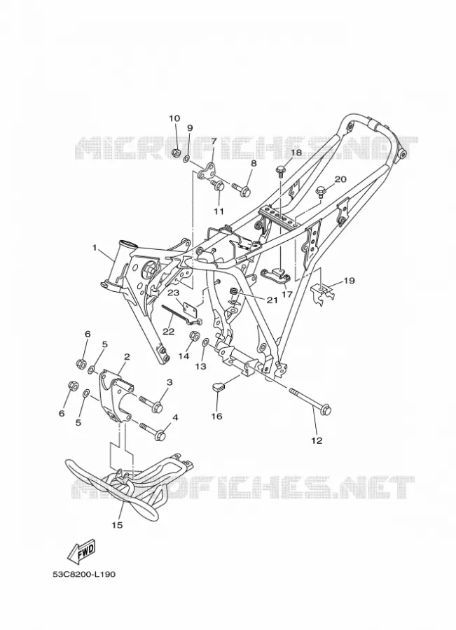 FRAME 2 Yamaha MOTO 200 2012 AG  AG200F