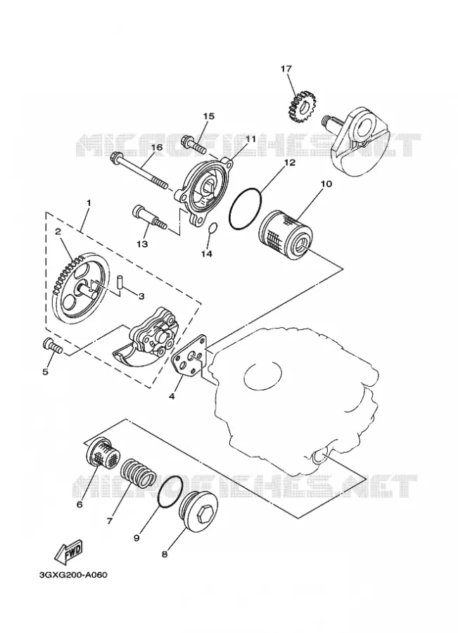 OLIEPOMP Yamaha MOTO 200 2012 AG  AG200F
