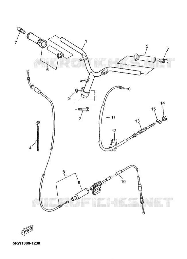 STUUR / KABEL Yamaha SCOOTER 50 2012 MACH  CS50