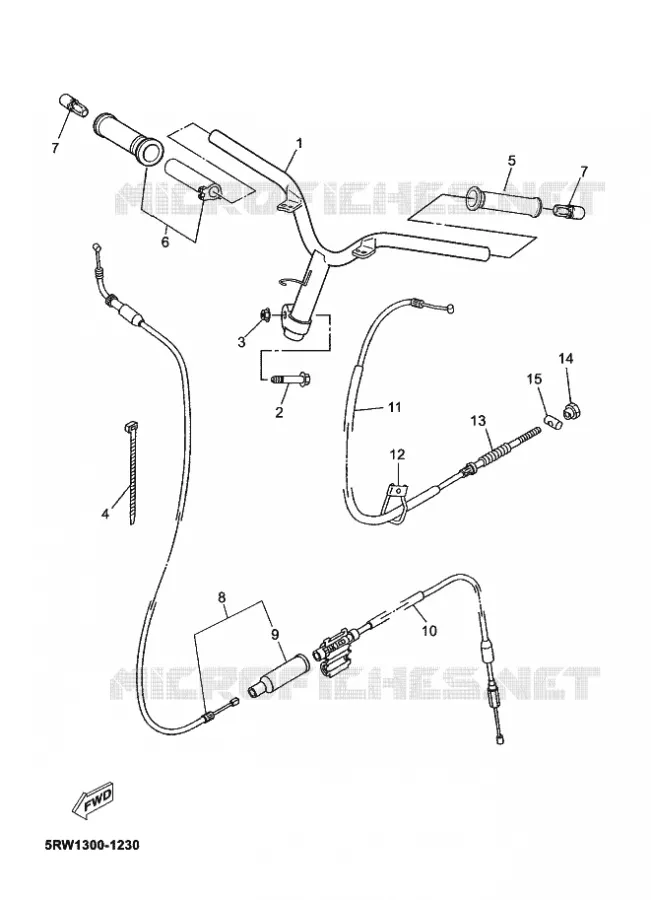 STUUR / KABEL Yamaha SCOOTER 50 2012 MACH  CS50