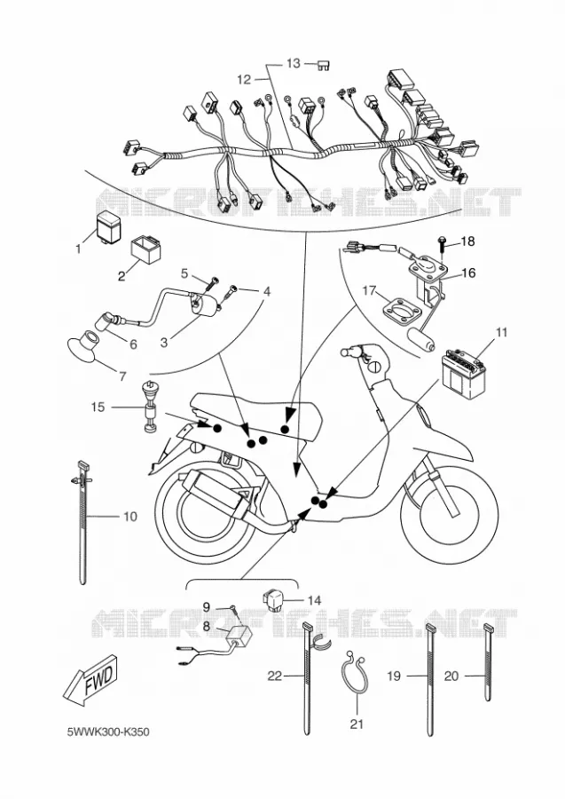 ELECTRISCH 2 Yamaha SCOOTER 50 2012 BOOSTER (MBK)  CW50