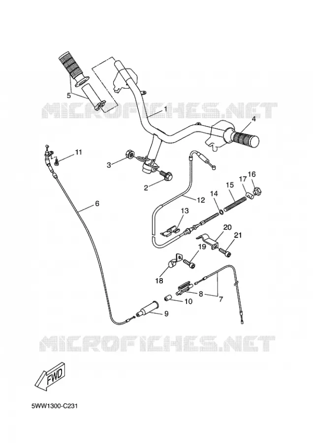 STUUR / KABEL Yamaha SCOOTER 50 2012 BW'S  CW50 BW'S